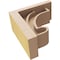 Ekena Millwork 3"W x 6"D x 6"H Classic Alma Rough Cedar Woodgrain TimberThane Corbel, Primed Tan CORUR03X06X06ALMRCPR - alternate 5